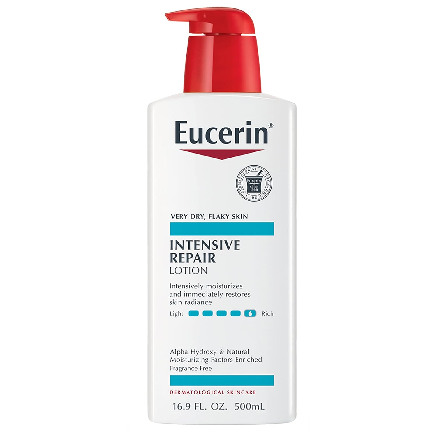 Eucerin Intensive Repair Body Lotion, Lotion for Very Dry Skin, 16.9 Fl Oz Pump Bottle - 24hrsmart